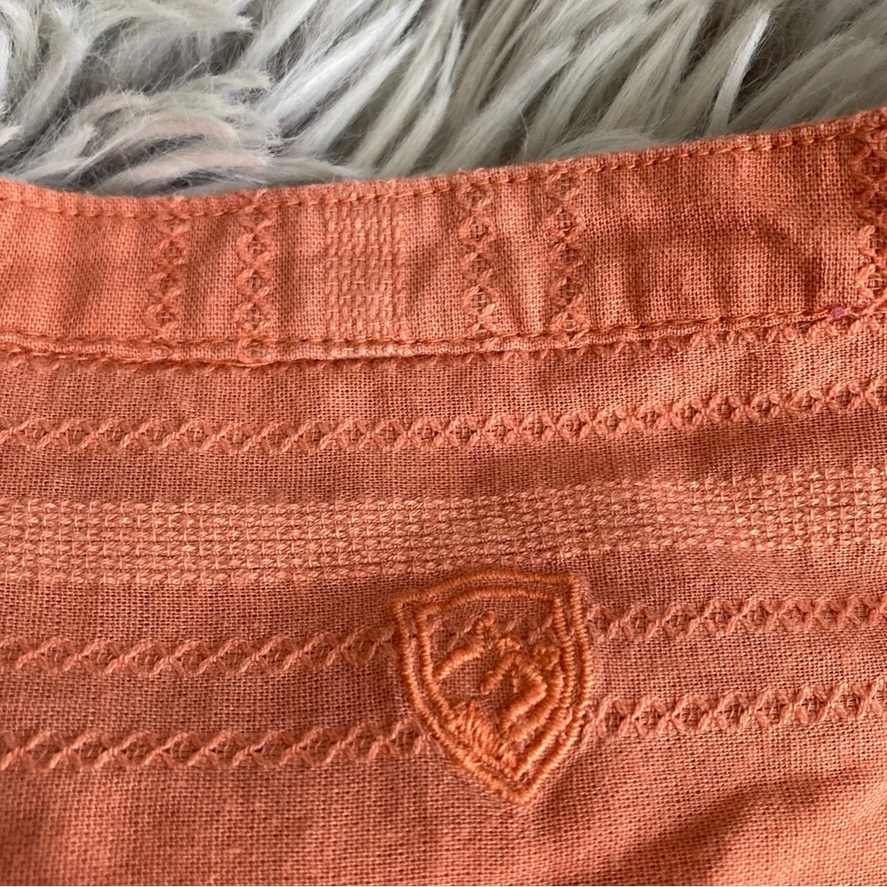 Kuhl Women's Short Sleeve Tunic in Coral Orange with Trim - Picture 4 of 8